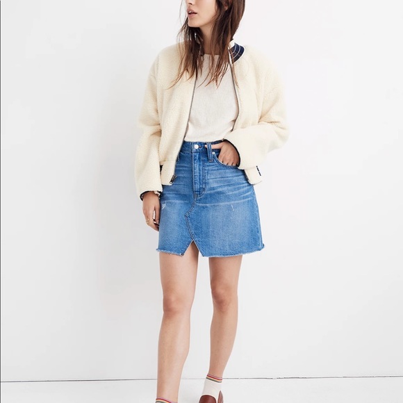 Madewell Rigid Denim A-Line Mini Skirt in Keene Wash - Picture 1 of 12